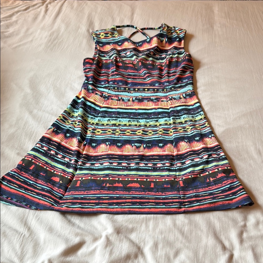 Title Nine Blue and Pink Sundress Sleeveless Mini